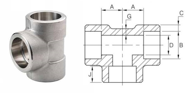 Tees of steel pipe fittings